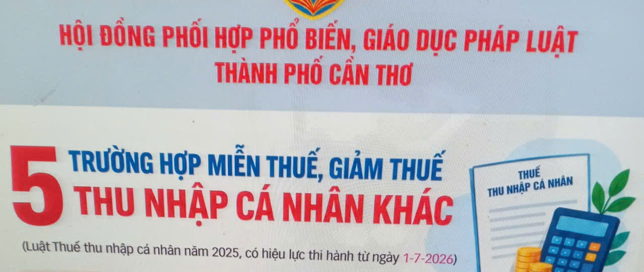 [INFOGRAPHICS] 5 trường hợp miễn thuế, giảm thuế thu nhập cá nhân khác
