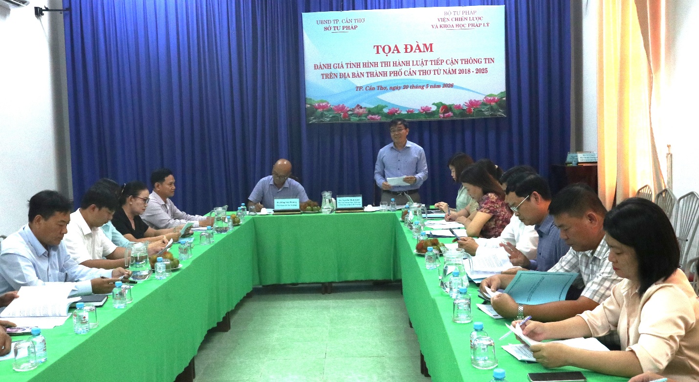 TỌA ĐÀM “ĐÁNH GIÁ TÌNH HÌNH THI HÀNH LUẬT TIẾP CẬN THÔNG TIN” TRÊN ĐỊA BÀN THÀNH PHỐ CẦN THƠ