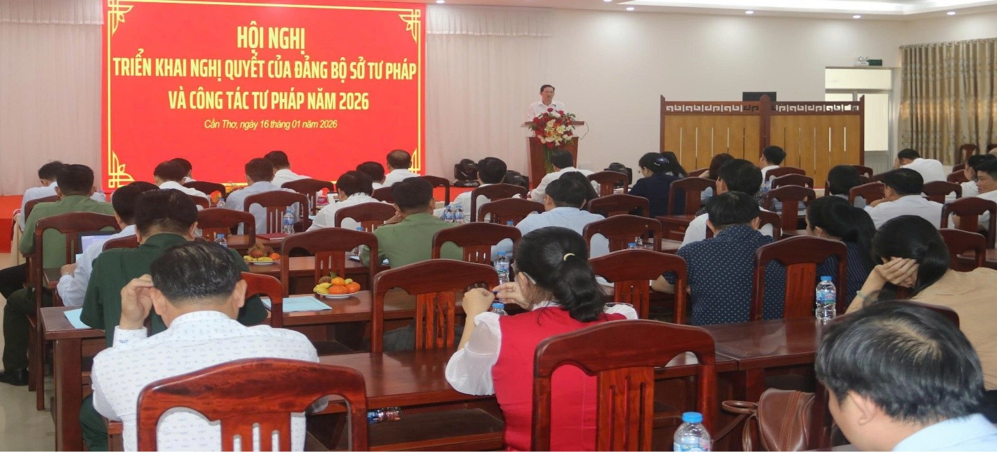 TRIỂN KHAI NGHỊ QUYẾT CỦA ĐẢNG BỘ SỞ TƯ PHÁP  VÀ CÔNG TÁC TƯ PHÁP NĂM 2026