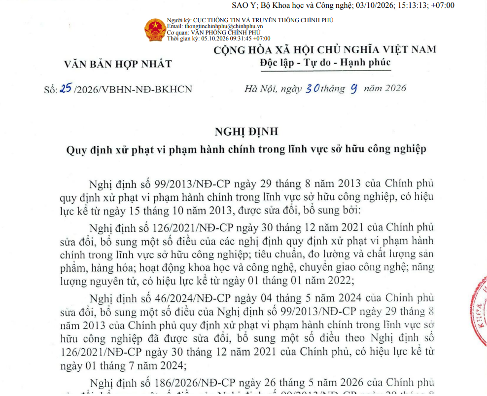 Triển khai thực hiện Văn bản hợp nhất số 25/2026/VBHN-KHCN ngày 30/9/2026