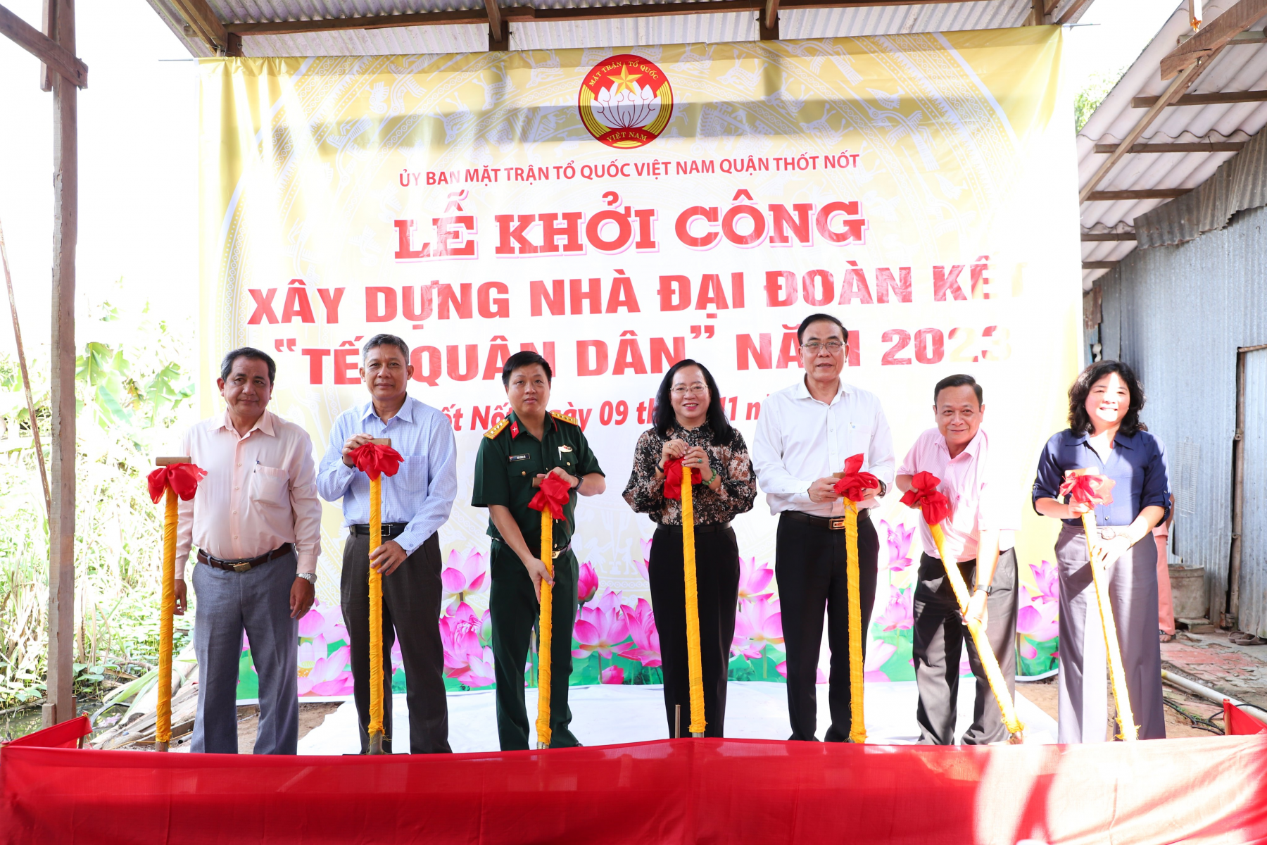 Thốt Nốt: Khởi công xây dựng nhà Đại đoàn kết Tết Quân dân năm 2023