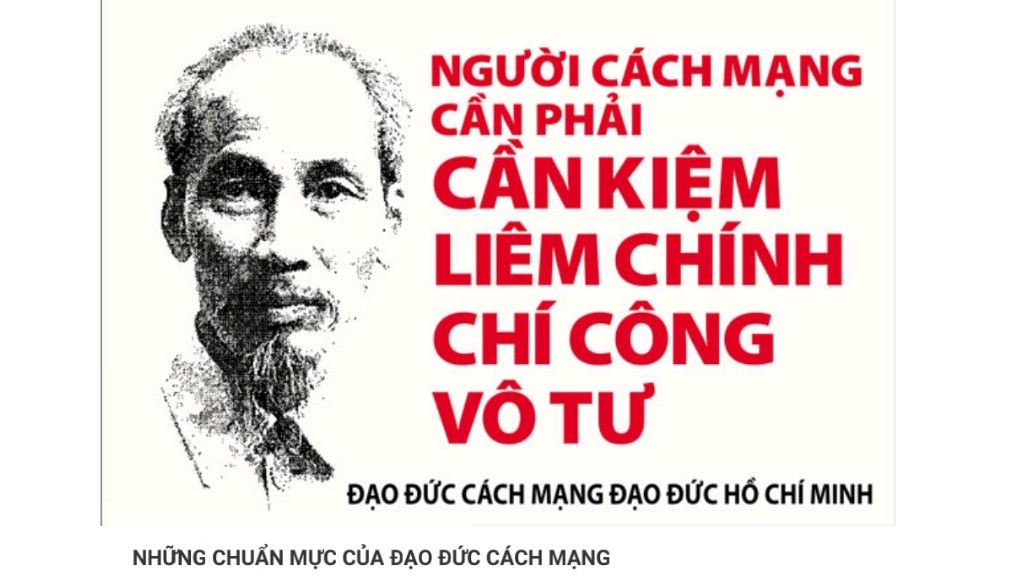 Xây dựng chuẩn mực đạo đức cách mạng của cán bộ đảng viên theo tư tưởng Hồ Chí Minh