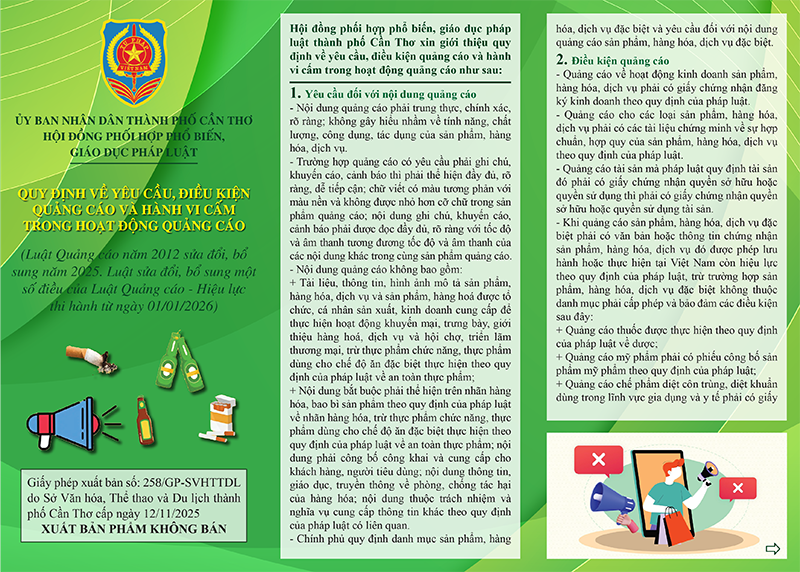 QUY ĐỊNH VỀ YÊU CẦU, ĐIỀU KIỆN  QUẢNG CÁO VÀ HÀNH VI CẤM TRONG HOẠT ĐỘNG QUẢNG CÁO