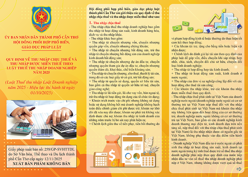 QUY ĐỊNH VỀ THU NHẬP CHỊU THUẾ VÀ  THU NHẬP ĐƯỢC MIỄN THUẾ THEO  LUẬT THUẾ THU NHẬP DOANH NGHIỆP NĂM 2025