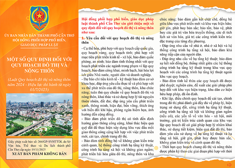 MỘT SỐ QUY ĐỊNH ĐỐI VỚI QUY HOẠCH ĐÔ THỊ VÀ NÔNG THÔN