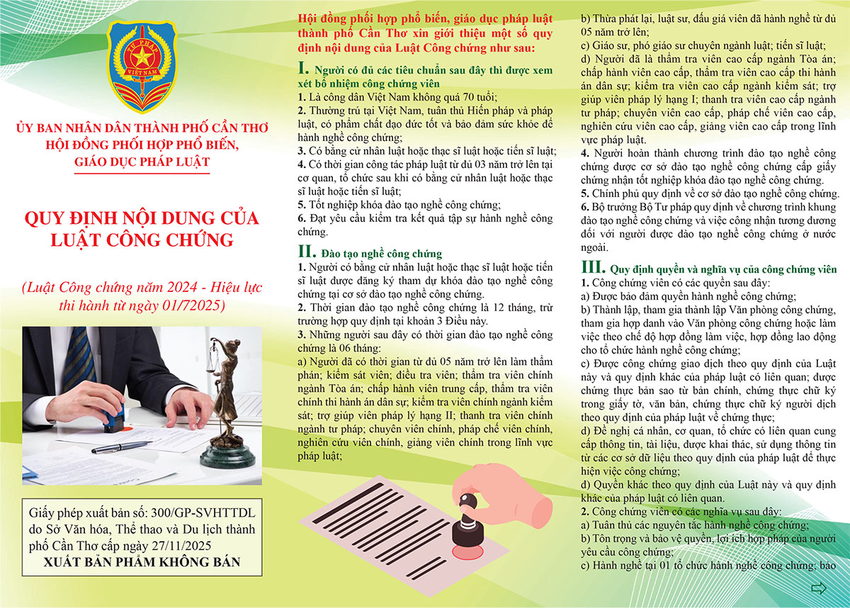 QUY ĐỊNH NỘI DUNG CỦA LUẬT CÔNG CHỨNG