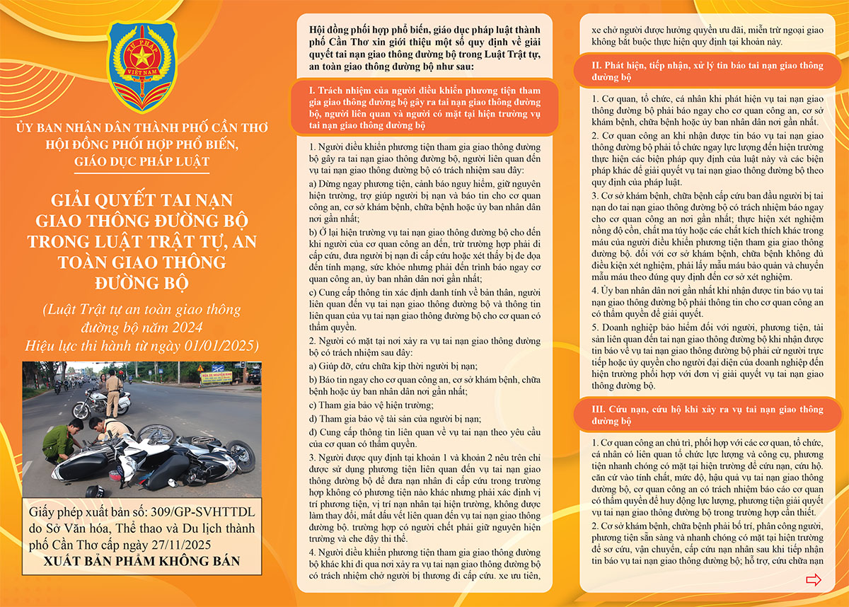 GIẢI QUYẾT TAI NẠN GIAO THÔNG ĐƯỜNG BỘ TRONG LUẬT TRẬT TỰ, AN TOÀN GIAO THÔNG ĐƯỜNG BỘ