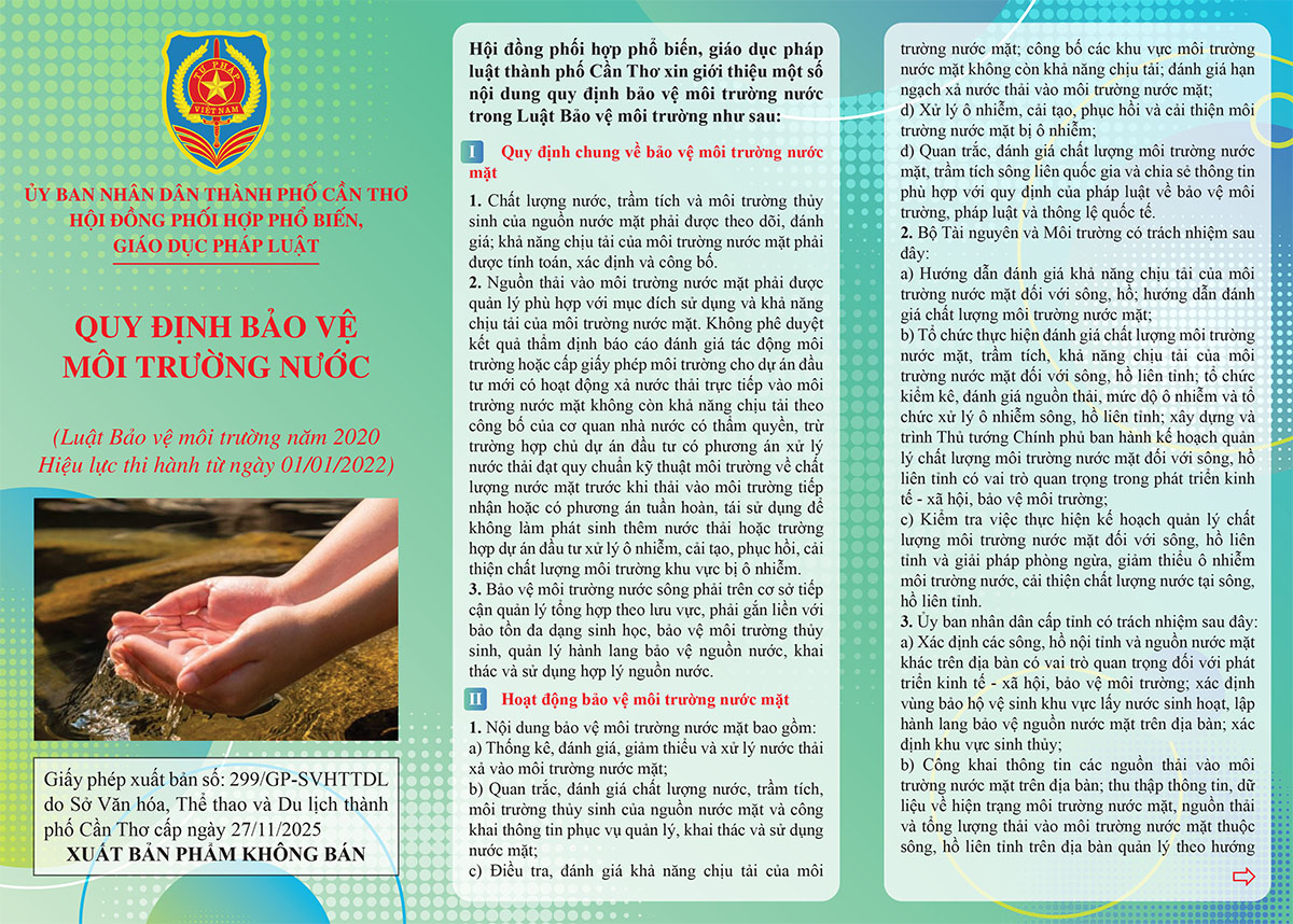 QUY ĐỊNH BẢO VỆ MÔI TRƯỜNG NƯỚC