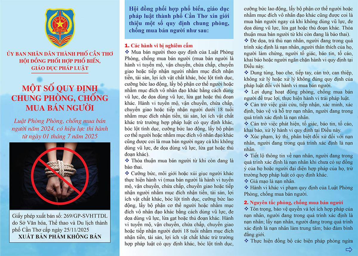 MỘT SỐ QUY ĐỊNH CHUNG PHÒNG, CHỐNG MUA BÁN NGƯỜI