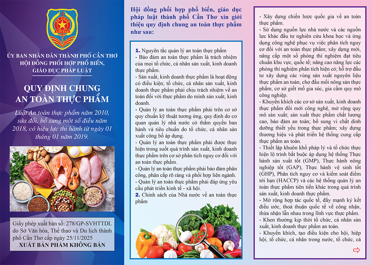 QUY ĐỊNH CHUNG AN TOÀN THỰC PHẨM