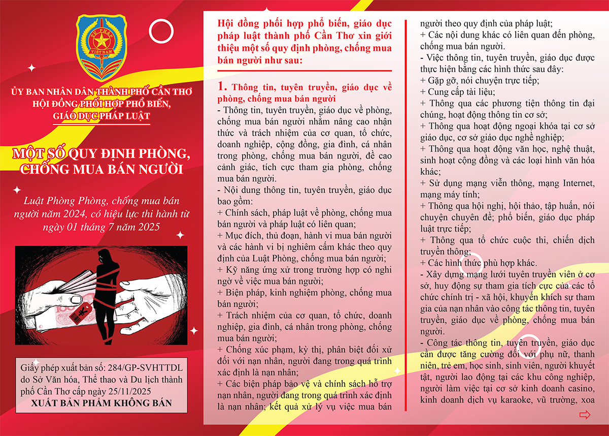 MỘT SỐ QUY ĐỊNH PHÒNG, CHỐNG MUA BÁN NGƯỜI