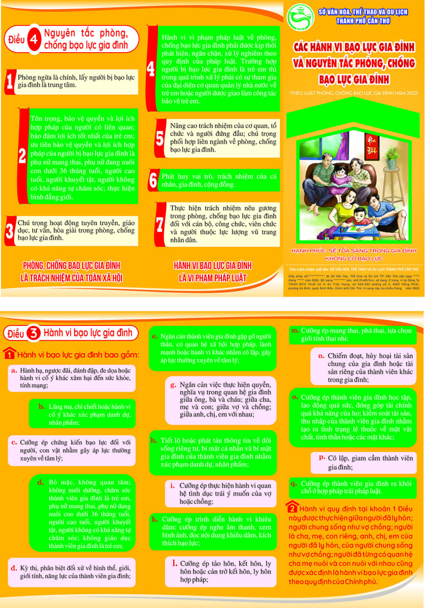 Các hành vi bạo lực gia đình và nguyên tắc phòng, chống bạo lực gia đình