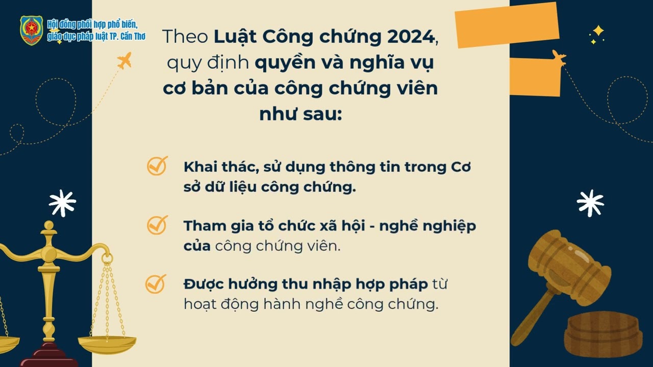 Công chứng viên có những quyền và nghĩa vụ cơ bản nào theo luật Công chứng?
