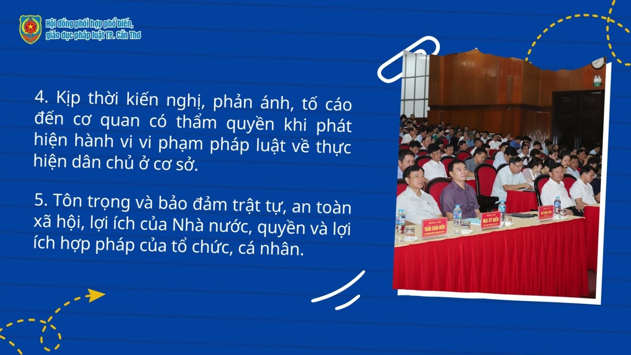 Nghĩa vụ của công dân trong thực hiện dân chủ ở cơ sở