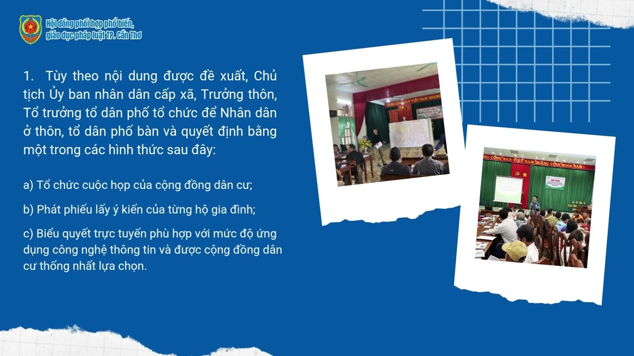 Hình thức Nhân dân bàn và quyết định các vấn đề về dân chủ ở cơ sở