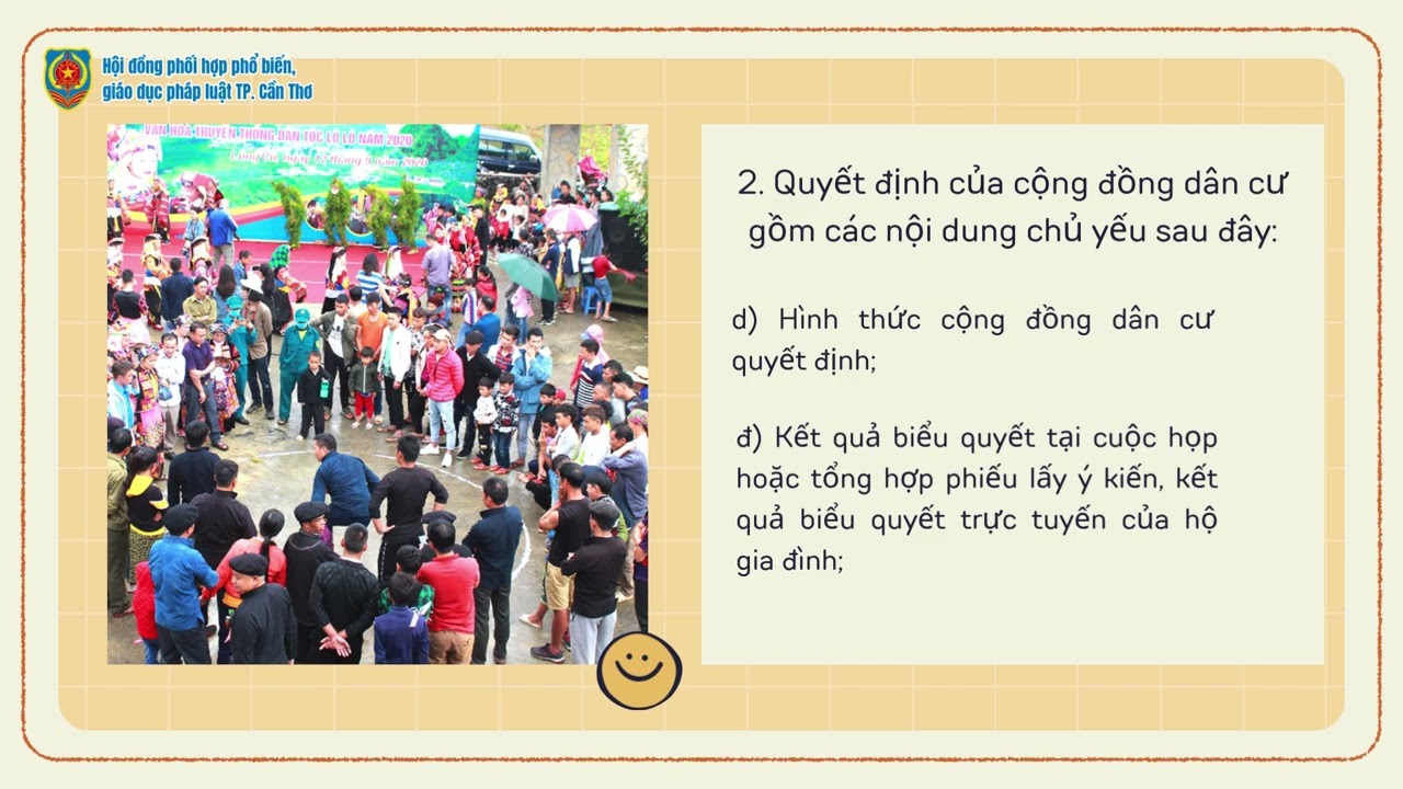 Quyết định của cộng đồng dân cư gồm có nội dung và hình thức như thế nào?