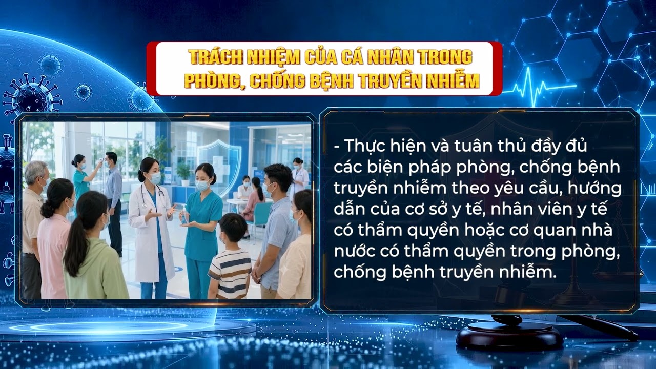 Trách nhiệm của cá nhân trong phòng, chống bệnh truyền nhiễm trong Luật phòng bệnh năm 2025